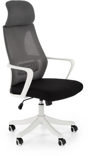 Fotel obrotowy Valdez 2 z mechanizmem TILT do biura popiel/czarny/biały stelaż
