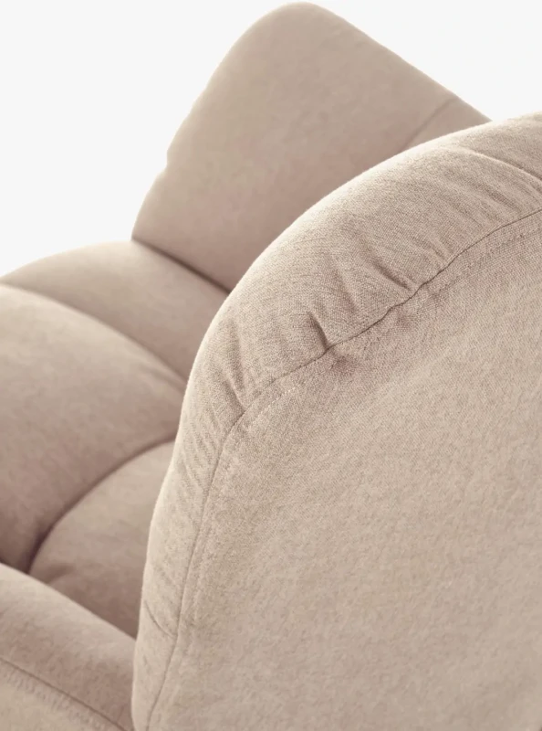 Fotel bujany Vasco na biegunach relaksacyjny wypoczynkowy do salonu beżowy