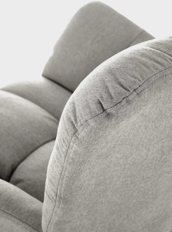 Fotel bujany Vasco na biegunach relaksacyjny wypoczynkowy do salonu popielaty