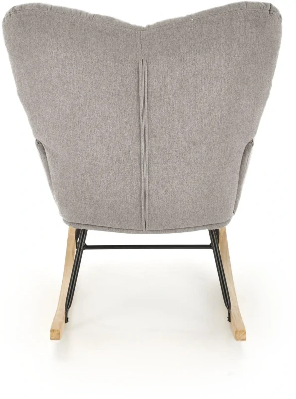 Fotel bujany Vasco na biegunach relaksacyjny wypoczynkowy do salonu popielaty