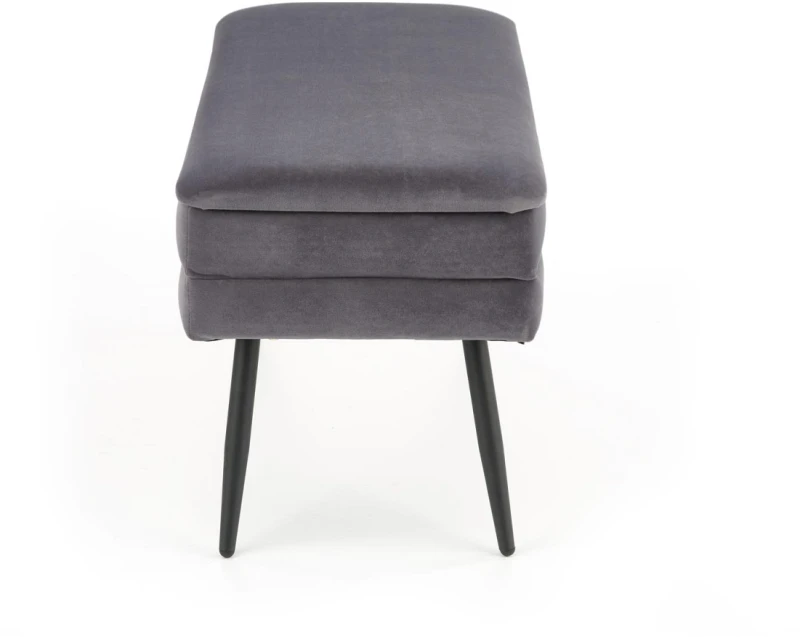 Ławka tapicerowana Velva 78 cm z funkcją pojemnika do przedpokoju popielaty/czarny