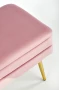 Ławka tapicerowana Velva 78 cm z funkcją pojemnika do przedpokoju różowy/złoty
