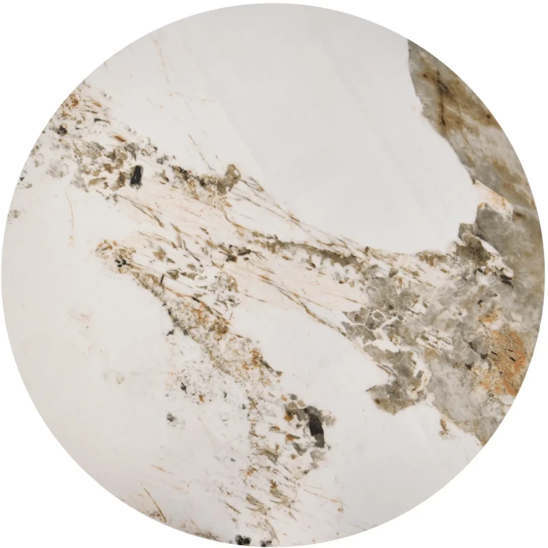 Stolik kawowy Venus 2 ława nowoczesna do salonu 80 cm biały marmur/złoty