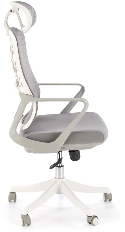 Fotel obrotowy Vesuvio 2 ergonomiczny nowoczesny do biura popielaty/biały
