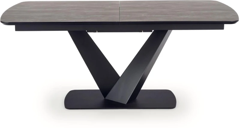 Stół rozkładany Vinston nowoczesny do jadalni 180-230 cm ciemny popiel/czarny
