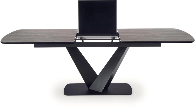 Stół rozkładany Vinston nowoczesny do jadalni 180-230 cm ciemny popiel/czarny