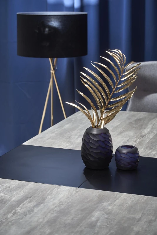 Stół rozkładany Vinston nowoczesny do jadalni 180-230 cm ciemny popiel/czarny