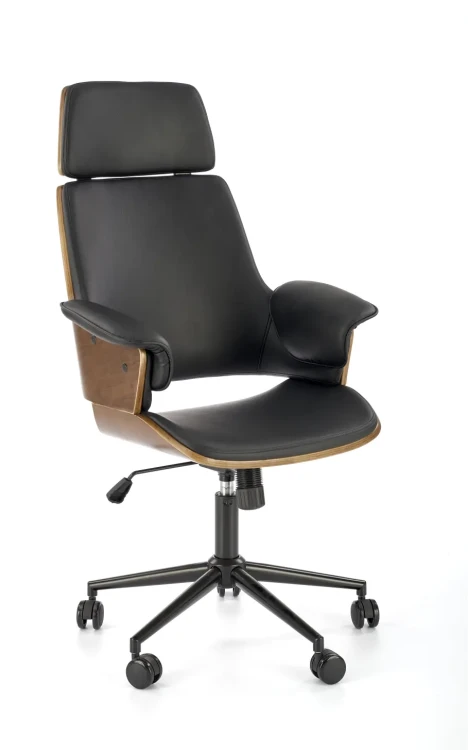 Fotel gabinetowy Weber orzechowy / czarny