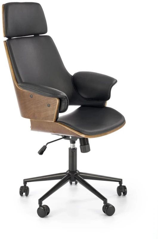 Fotel gabinetowy Weber orzechowy / czarny