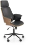 Fotel gabinetowy Weber orzechowy / czarny