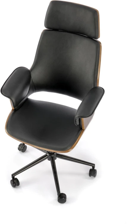 Fotel gabinetowy Weber orzechowy / czarny