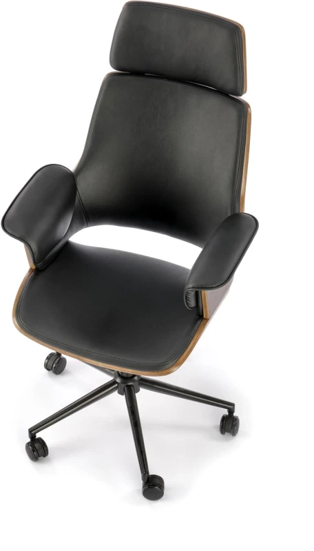 Fotel gabinetowy Weber orzechowy / czarny