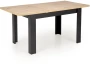 Stół rozkładany Bagio 120-160 cm dąb artisan/czarny