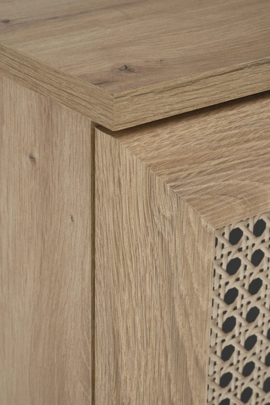 Komoda BORNEO KM-2 80 cm dąb artisan/czarny