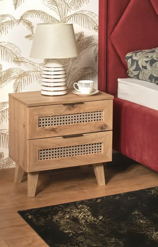 Szafka nocna Borneo SN-1 dąb artisan/czarny