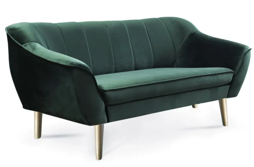 Sofa tapicerowana Grace III w stylu skandynawskim zielona