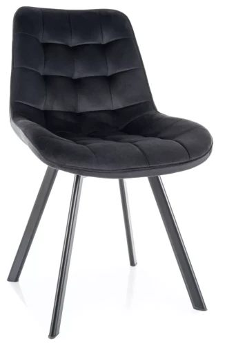 Krzesło tapicerowane Monti Velvet z obrotowym siedziskiem do jadalni czarny Bluvel 19