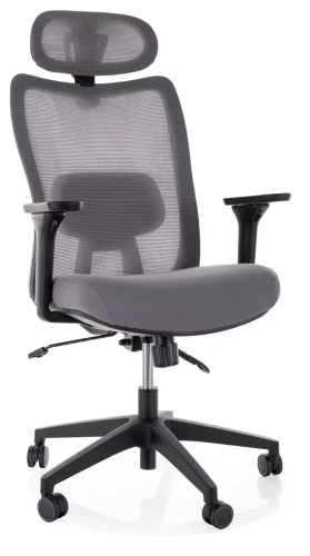Fotel obrotowy Q-724H ergonomiczny do biura szary