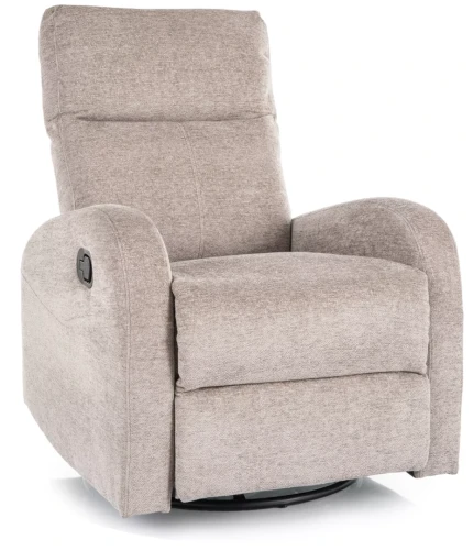 Fotel rozkładany Olimp Raven z funkcją kołyski do salonu ciemny beż