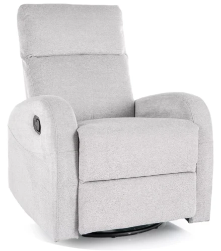 Fotel rozkładany Olimp Raven z funkcją kołyski do salonu jasny szary