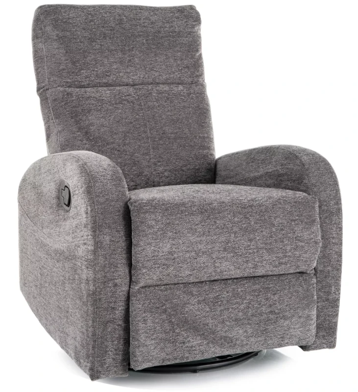 Fotel rozkładany Olimp Raven z funkcją kołyski do salonu szary