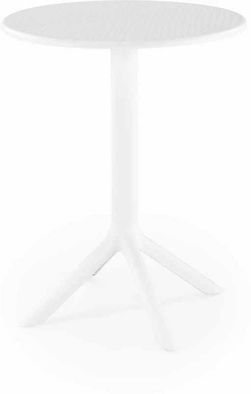 Stół ogrodowy Calvo okrągły nowoczesny polipropylen na taras 60 cm biały