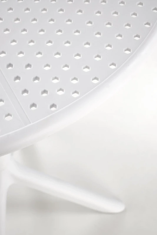 Stół ogrodowy Calvo okrągły nowoczesny polipropylen na taras 60 cm biały