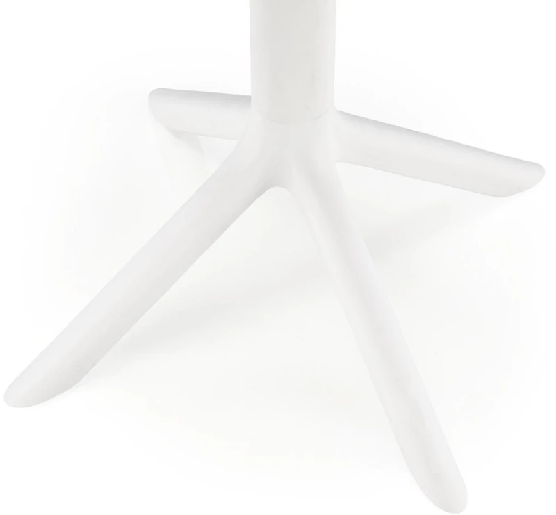 Stół ogrodowy Calvo okrągły nowoczesny polipropylen na taras 60 cm biały