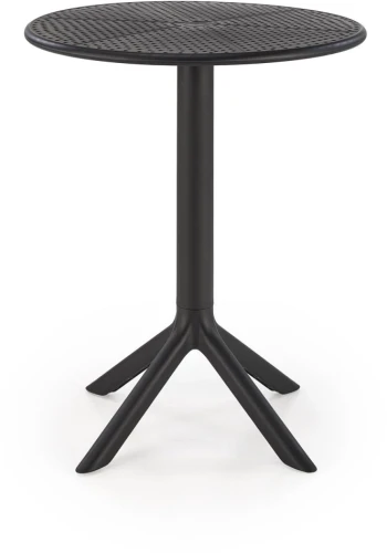 Stół ogrodowy Calvo okrągły nowoczesny polipropylen na taras 60 cm czarny