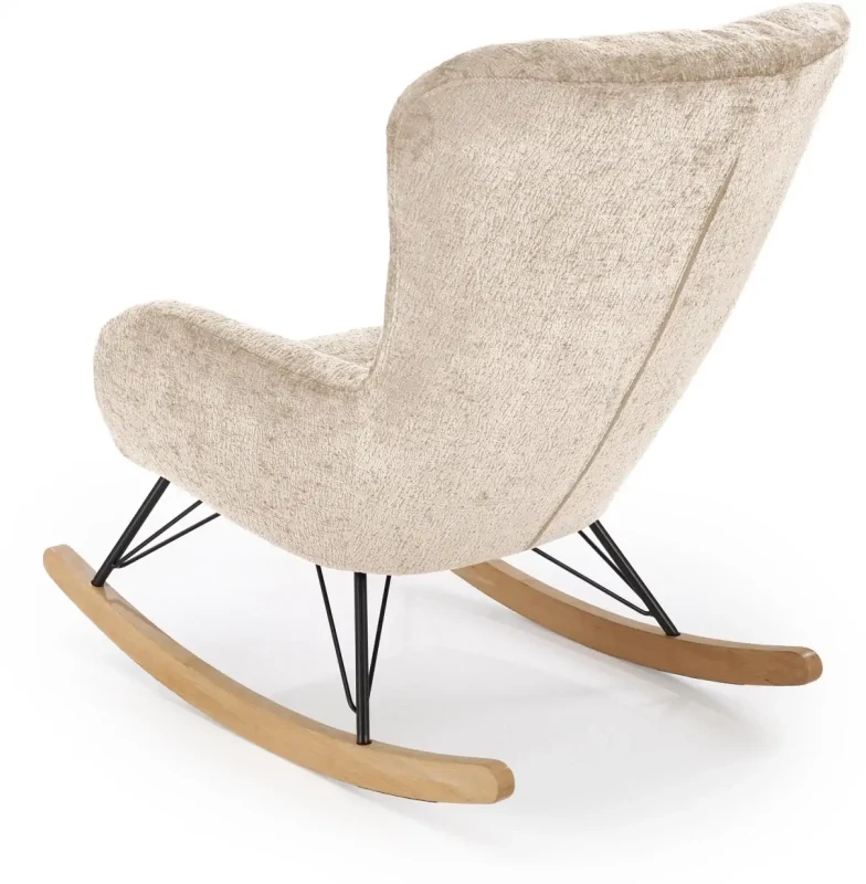 Fotel bujany Castro wypoczynkowy do salonu beżowy