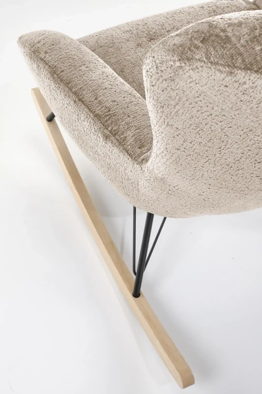 Fotel bujany Castro wypoczynkowy do salonu beżowy