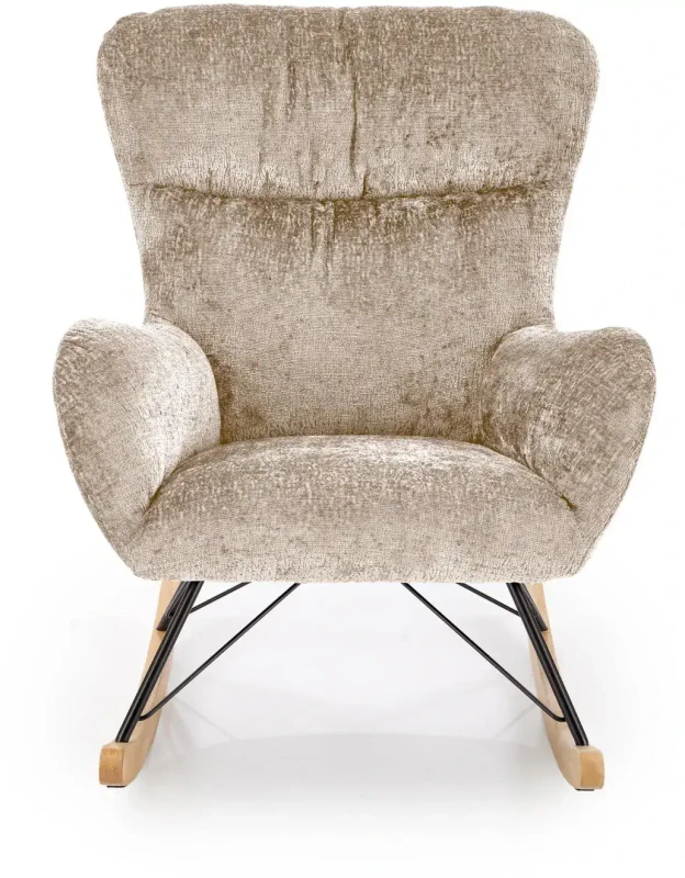 Fotel bujany Castro wypoczynkowy do salonu beżowy