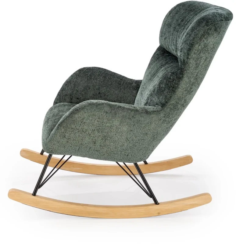 Fotel bujany Castro wypoczynkowy do salonu ciemny zielony