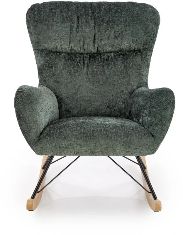 Fotel bujany Castro wypoczynkowy do salonu ciemny zielony