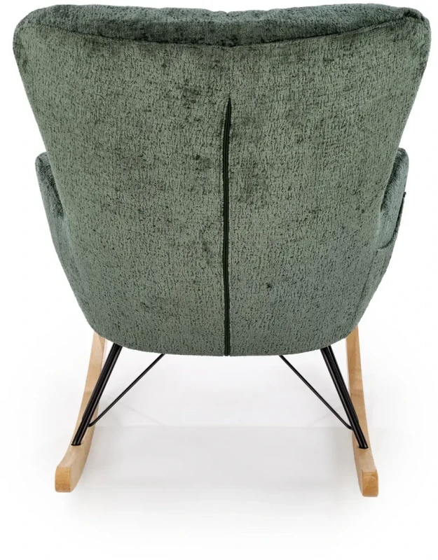 Fotel bujany Castro wypoczynkowy do salonu ciemny zielony