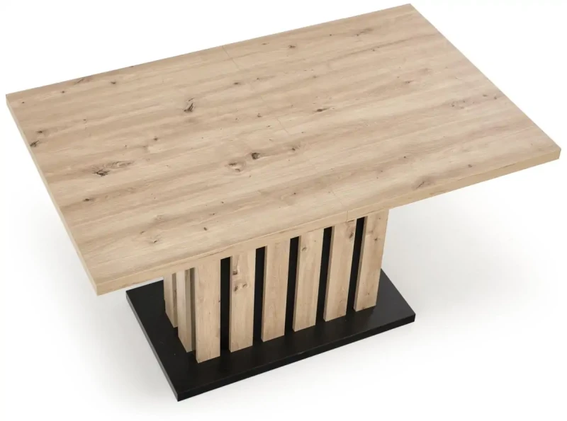 Stół rozkładany Lamello 130-180 cm dąb artisan / czarny