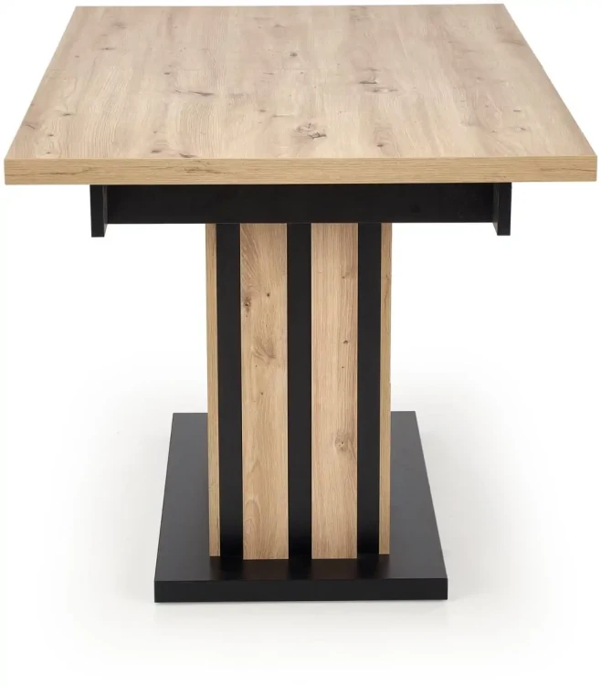 Stół rozkładany Lamello 130-180 cm dąb artisan / czarny