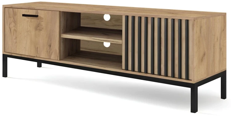 Stolik szafka RTV Lamino RTV-1 dąb craft/czarny