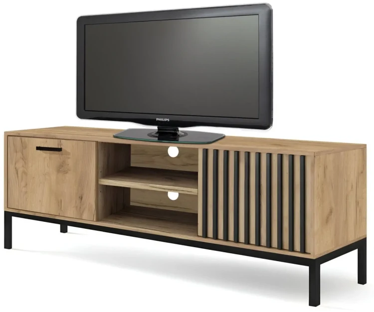 Stolik szafka RTV Lamino RTV-1 dąb craft/czarny