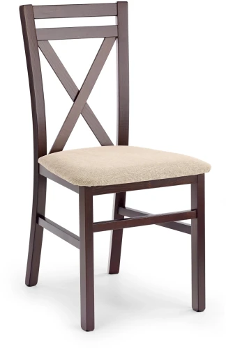 Krzesło Dariusz z tapicerowanym siedziskiem ciemny orzech / Lars 07