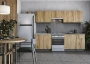 Zestaw mebli kuchennych Daria 240 cm antracyt / dąb craft