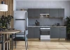 Zestaw mebli kuchennych Daria 240 cm nowoczesny z blatem 28 mm dąb craft/antracyt