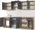 Zestaw mebli kuchennych Daria 240 cm nowoczesny z blatem 28 mm dąb craft/antracyt