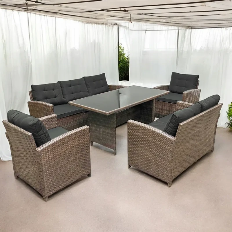 Zestaw mebli ogrodowych z technorattanu Rattana Jasny brąz