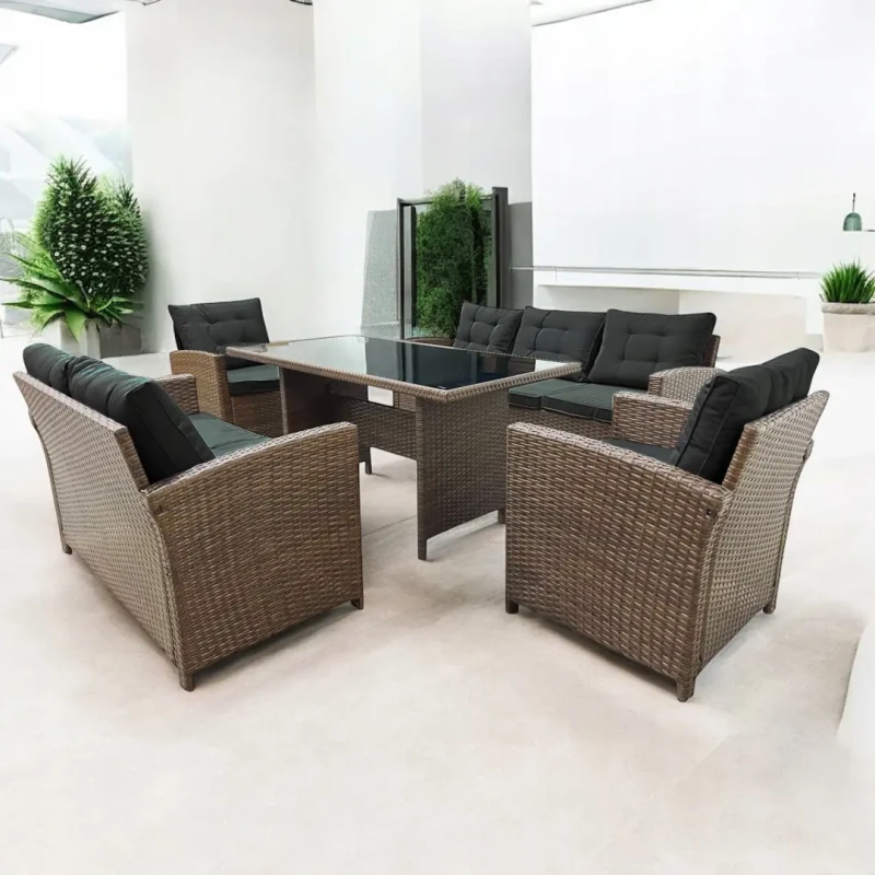 Zestaw mebli ogrodowych z technorattanu Rattana Jasny brąz