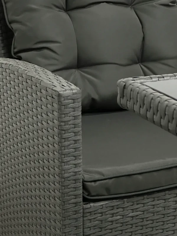 Zestaw mebli ogrodowych z technorattanu Rattana Szary