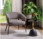 Stolik kawowy Piana okrągły do salonu 38 cm czarny/złoty
