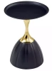 Stolik kawowy Piana okrągły do salonu 38 cm czarny/złoty