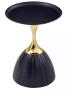 Stolik kawowy Piana okrągły do salonu 38 cm czarny/złoty