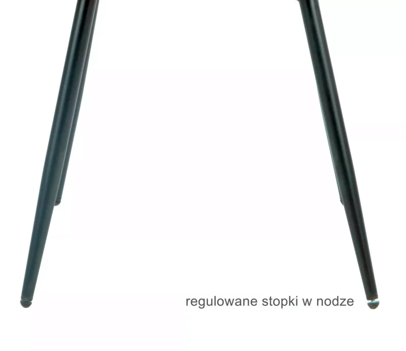 Krzesło tapicerowane Rick Velvet welurowe do salonu czarny Bluvel 19